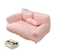 Ice Silk Cooling Pet Bed Breathable Washable Dog Sofa Bed, Removable and Washable Pet Bed, Dog Cooling Bed Summer Sleeping Cool Ice Silk Bed for Small Large Dogs (XL,Pink)