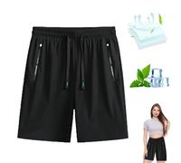 Ice Silk Cooling Shorts for Women, Women's Ice Silk Quick Drying Stretch Shorts, Ice Active Shortss Women (Black,XL)