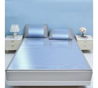 Ice Silk - Juego de alfombrillas refrescantes, lavables a máquina con fundas de almohada, diseño de flujo de aire 3D para cama individual, California King, estilos de sábana encimera y sábana bajera