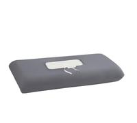 Ice Silk Pillowcase with Elastic Bands Universal Stretch Fit Cooling Pillow Covers For Memory Foam Pillow(No Core)(Grey,4PCS)