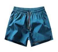 Ice Silk Quick-Dry Athletic Gym Shorts 4-Piece Pack, Lightweight 3 Inch Running Shorts Men - Unrestricted Breathable Comfort (Blue)