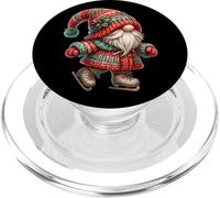 Ice Skating Grandpa with Vintage Ice Skates Cute Xmas GNOME PopSockets PopGrip para MagSafe