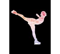 Ice Skating Words-design College Notebook, School NoteBook, Office Note-Taking: 110 pages, 7.44x9.69 Inches. Softcover collage notebook, lined ... notebook, kids and student notebook etc