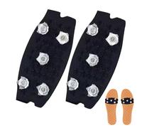 Ice Spikes - Pack de 2 Crampones de Senderismo Ligeros Antideslizantes | Zapatos para Hielo Pinza Tracción Púas de Escalada para Caminar, montañismo, Escalada, Actividades al Aire Libre