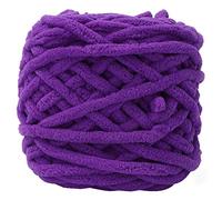 ICE STRIP YARN KNITTING BLANKET SLIPPER LINE Thick Quick Woven Thread Big Ball (14 purple)