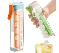 Ice Tray 2 Pack Easy Release Hand Press Mold, 6 Cavity Whiskey Maker, Reusable Silicone Mold for Cocktails Coffee Drinks Cooling System, Kitchen Party Bar Beverage Chilling Tool