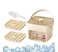Ice Tray - 50-Grid Easy Release Mold, With Lid & Storage Bin, Reusable