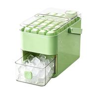 Ice Tray - 56 Cavity Reusable Double Layer Ice Cube Maker With Press Lid And Storage Box Large Stackable IceMold For Whiskey Bourbon Cocktails Coffee Wine Cooling