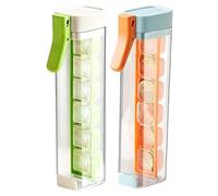Ice Tray - Hand Press Mold, 2 Pieces 6-Cavity Whiskey Maker, Silicone Mold for Quick Demolding, Stackable Beverage Chilling Tray, Reusable Cocktail Form for Chilling Drinks Coffee