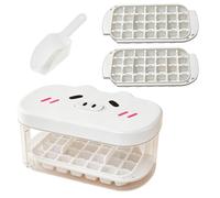 Ice Tray Mold, Portable Freezer Box, 7.8x4.96 Inches Cube Trays with Lid and Storage Bin, Food Grade Ices Maker, Cute Design Ice Tray with Soft Release, Kitchen Drink Accessory for Cocktail Coffee Use