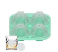 Ice Tray, Novelty Baseball Ice Maker Mold with Large Sphere Design, Easy-Release Silicone Molds, Creative Chilling Accessory, Fun Shaped Cubes for Whiskey Brandy Bourbon Cocktails