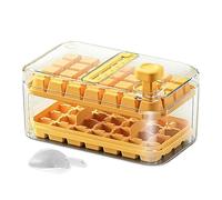 Ice Tray, Press Design Freezer Mold with Lid and Bin for Home Kitchen, Party, Family Gathering, Restaurant, Picnic, Camping Food Storage