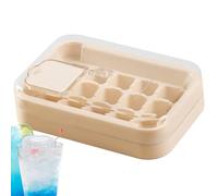Ice Tray, Push Down Easy Release Mold, 6.5x4.4 Inches Freezer Tray with 15 Slots, Durable Spill-Resistant Kitchen Tool, Reusable Square Cubes with Modern Style, Bar Accessories for Cocktails