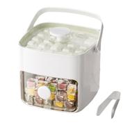 Ice Tray with Bin - Double Layer Covered Easy Release Ice Maker