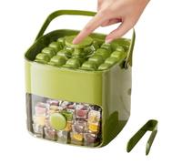 Ice Tray with Bin - Double Layer Covered Easy Release Ice Maker