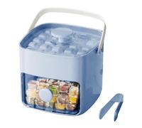 Ice Tray with Bin - Double Layer Covered Easy Release Ice Maker