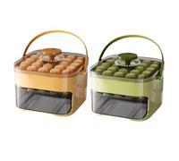 Ice Tray With Bin, Ice Block Maker, 25-Grid Large Capacity Mold, Lid and Shovel Included, Cube Freezer Tool for Vodka, Whiskey, Cold, Drinks Storage, Clear Material, Soft Rubber