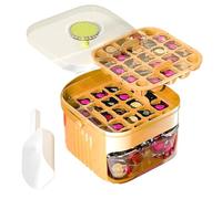 Ice Tray with Bin - Press type Icy Block Maker with Lid | Easy Release Ice Tray | for Camping Party Home Apartment Dormitory Kitchen Beverage Coffee Cocktails