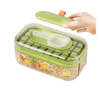 Ice Tray With Lid - ABS Silicone 23.5x13.5x15cm | Press Type Cold Block Mould | Ice Making Container With Shovel Storage Box Beverage Cooler For Whiskey Cocktail Coffee Wine Chilling Refrigerator Bar