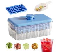 Ice Tray with Lid and Bin, Easy Release Ice Maker, 7,48 x 4,53 x 4,13 pulgadas Kitchen Accessories, Reutilizable Equipment for Wine, Cocktails, Coffee, Cold Drinks