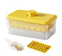 Ice Tray With Lid And Bin - Silicone Ice Tray With Lid And Bin, Set | Easy Release Maker | Large Storage Box | For Kitchen Bar Freezer Drinks Party Cocktail Whiskey Soda Accessories Gift Set