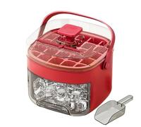 Ice Tray With Lid And Handle, Press-Type Non-Stick Maker Bin, Easy Release Chilling Cube Container, Perfect For Kitchen, Camping, Picnic, Outdoor Events, And Daily Use