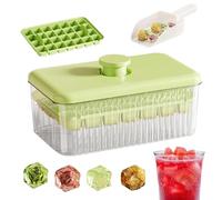 Ice Tray with Lid Bin, Easy Release Ice Maker, 7.48x4.53in Versatile Kitchen Accessories, Portable Cocktail Beverage Kit for Iced Beverages, Wine, Cócteles, Coffee