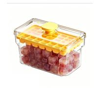 Ice Tray - With Scoop, 34 Grids Ice Maker Container | Stackable Reusable With Lid And Bin, For Whiskey Cocktail Beer Coffee Juice Home Party Camping Outdoor Picnic