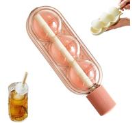 Ice Trays For Freezer - 2-in-1 Easy Release Leak Proof Ice Ball Maker | Stackable Large Sphere Ice-Cubes Mold For Whisky Cocktail Coffee Drink Bar Party Picnic Camping Home Fridge Reusable