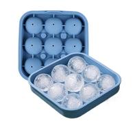 Ice Trays For Freezer - 9-Grid Easy Release Flexible | 12x12x4cm Football Shapes Ice Maker Mold For Home Kitchen Water Cocktail Whiskey Coffee Juice Party Gathering