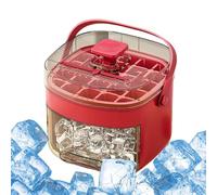 Ice Trays for Freezer, Covered Ice Cubes Bin, Easy Release Mold with Handle, Stackable Storage Container Set, Reusable Polymer Tray, Ideal for Home, Bar, RV, Fridge, Outdoor, Travel