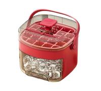 Ice Trays for Freezer with Lid Storage Bin, 200ml Ergonomic Handle Molds, Easy to Carry, Leakproof Reusable Silicone Trays for Cocktails, RV Fridge, Home and Outdoor Travel
