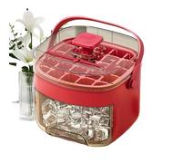 Ice Trays, Freezer Molds, Ice Bin with Lid, Easy Release Handle Design, Reusable Food Grade Material, 6.69 Inches, Ideal for Home Bar RV Fridge Cocktail Camping Travel Use