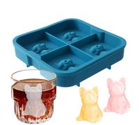 Ice Trays of Freezer, Silicone Animal Molds, 4-Cavity Flexible Molds, Multi-Purpose Drink and Dessert Makers for Whiskey Cocktails Jelly Chocolate, Kitchen Home, 5.91x5.91x1.18 inches