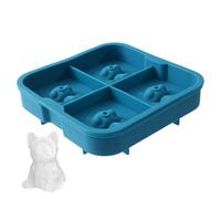 Ice Trays, Shark Molds, 3d Silicone 5.91x5.91x1.18 Inches 4-Cavity Mould, Freezer Too| for Drink Chilling, Wine Parties, Cocktail Making, Jelly Desserts, Home Kitchens, Holiday Celebrations