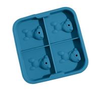 Ice Trays Silicone, Fondant Animal Molds, 4 Cavity Drink Molds, Flexible Kitchen Tool for Home, Barbecue, Hiking, Beach, Party, Holiday, Halloween, Christmas, Birthday, 5.91x5.91x1.18 Inches