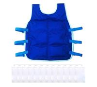 Ice Vest, Cooling Safety Jacket, Adjustable Cold Therapys Apparel, Heat Reliefs Clothing for Men Women, Lightweight Outdoor Wearable Cooler, Running Hiking Workplace Gardening Use, 53x46cm Blue