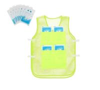 Ice Vest - Cooling Vests Men Women Adjustable | Adjustable Summer Cool Vests | Reflective Cooling Vest With 8Pcs Ices Bags For Running Cycling Fishing, Ice Pack Shirt For Men Women Teens