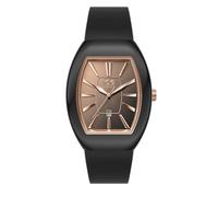 ICE-WATCH - Ice Boliday Dome Black Sunset RG - Reloj Negro y Oro Rosa para Mujer con Correa de Silicona - 024032 Small (37mm)