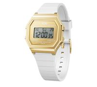 ICE-WATCH - Ice Digit Retro White Gold - Reloj Blanco para Mujer con Correa de Polyamide - 022049 (Small)