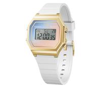 Ice-Watch - ICE digit retro White majestic - Reloj blanco para Mujer con Correa de polyamide - 022718 (Small) Blanco, azul y rosa