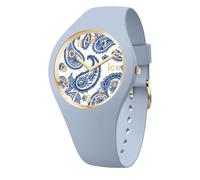 ICE-WATCH - Ice Flower Blue Aura - Reloj Azul para Mujer con Correa de Silicona - 025899 (Small 37mm)