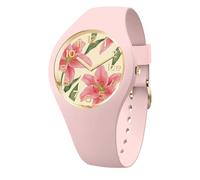 ICE-WATCH - Ice Flower Soft Pink Lily - Reloj Rosa para Mujer con Correa de Silicona - 025900 (Small 37mm)