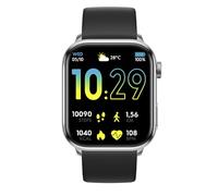 Ice-Watch - ICE smart 2.0 Silver Black - Reloj conectado plateado con correa de silicona negra para hombre - 022536 (1,96 inch) Plata y negro