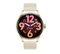 Ice-Watch - Ice Smart 3.0-1.2 Gold Beige AMOLED GPS - Reloj Conectado Redondo Dorado para Mujer con Correa de Silicona - 025115 (1.20 Pulgadas)