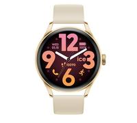 Ice-Watch - Ice Smart 3.0-1.2 Gold Beige AMOLED GPS - Reloj Conectado Redondo Dorado para Mujer con Correa de Silicona - 025115 (1.20 Pulgadas)
