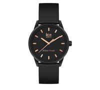 Ice-Watch - ICE solar power Black rose-gold - Reloj negro para Mujer con Correa de silicona - 018476 (Small)