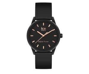 Ice-Watch - ICE solar power Black rose-gold - Reloj negro para Mujer con Correa de silicona - 018476 (Small)