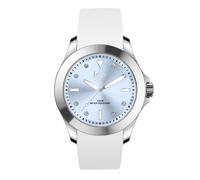 Ice-Watch - ICE steel White pastel blue - Reloj blanco para Mujer con Correa de silicona - 020380 (Medium)