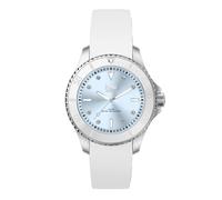 Ice-Watch - ICE steel White pastel blue - Reloj plateado para Mujer con Correa de silicona - 020365 (Small)